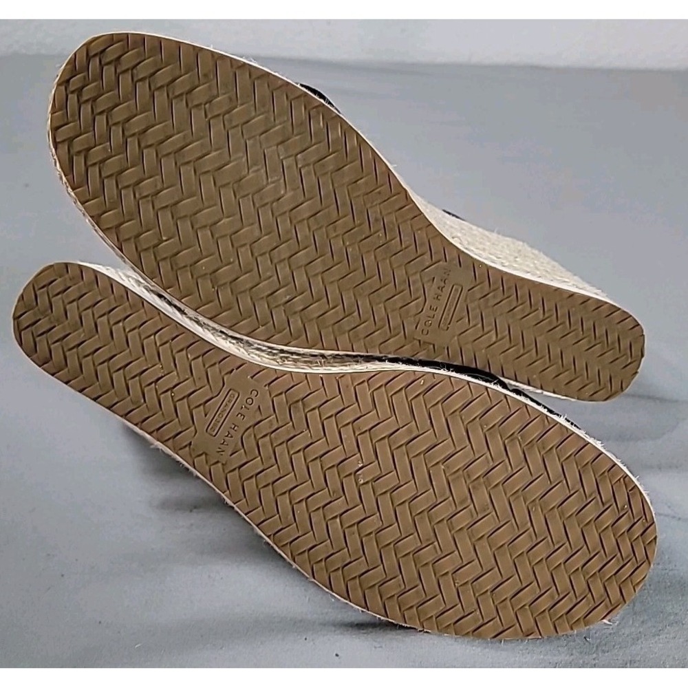 Cole Haan Cloudfeel Grandseries Black Suede Espadrille Wedge Sandals Womens 8.5 - Picture 8 of 8